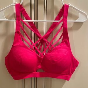 Like New Victoria’s Secret 36B Hot Pink Strappy Sports Bra
